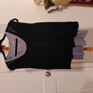 Tangerine layered athletic top